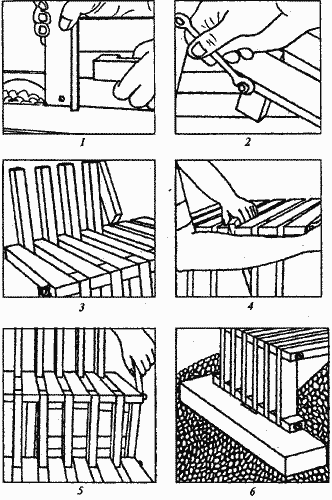 Этапы изготовления решетчатой лестницы